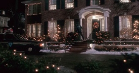 house at Christmas time