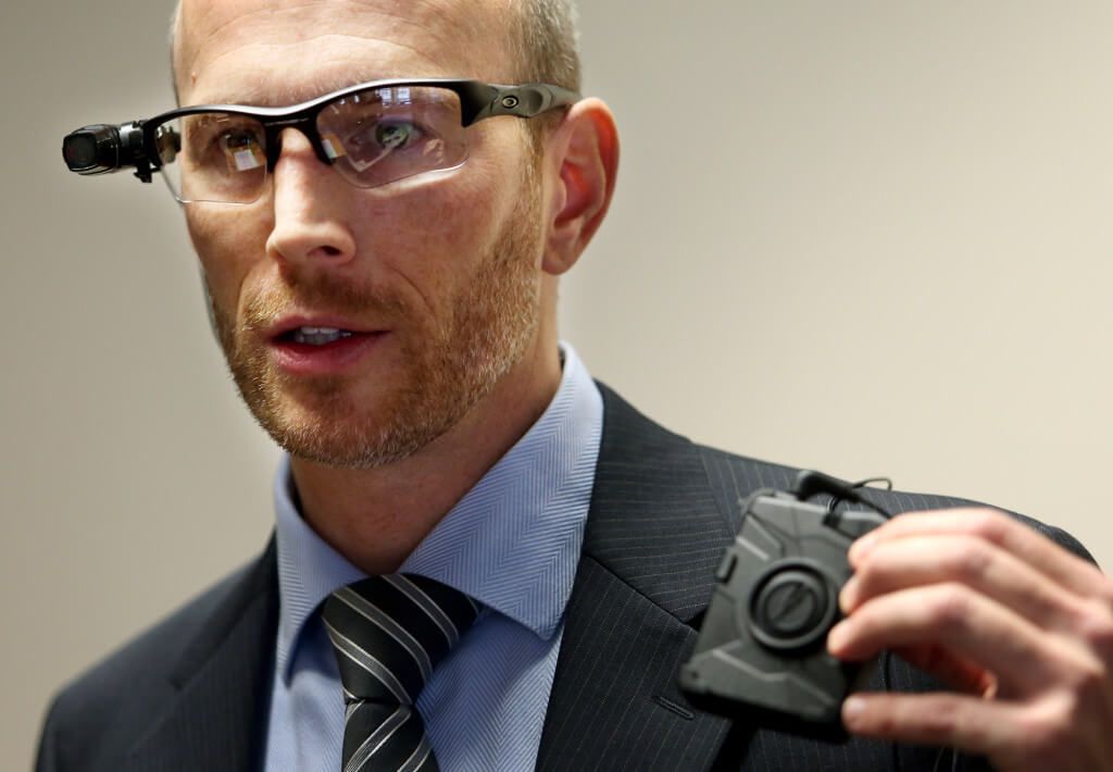 The POV glasses camera and the radio camera are two options for officers wearing body worn cameras